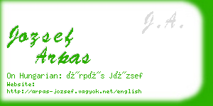 jozsef arpas business card